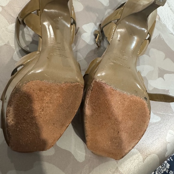 Yves Saint Laurent Women's Tan Heeled Sandals - Picture 5 of 9